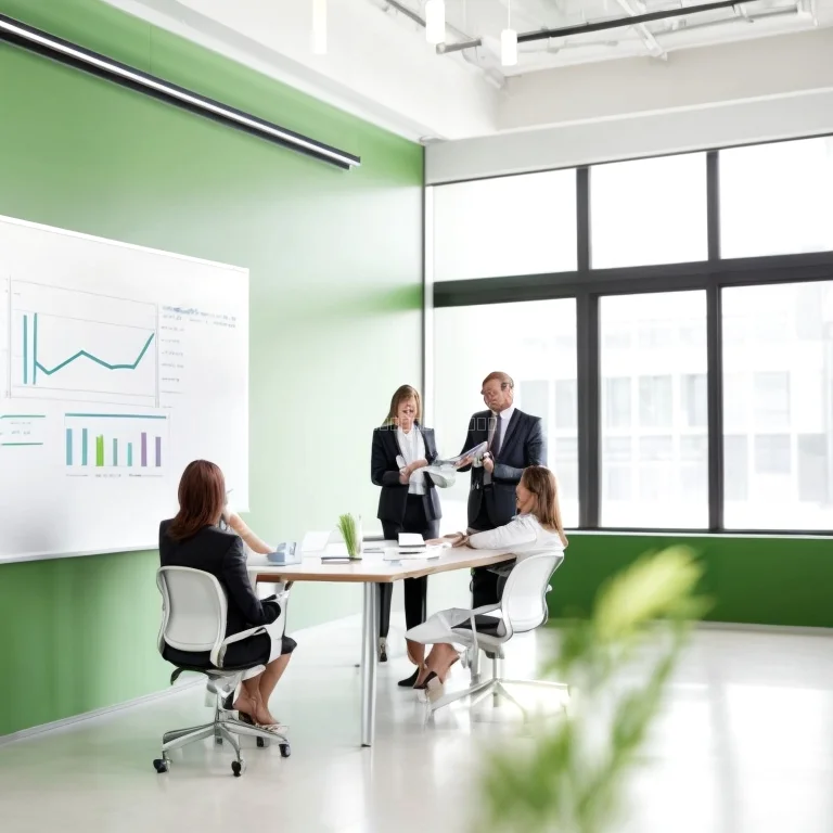 Executive coaching session in conference room